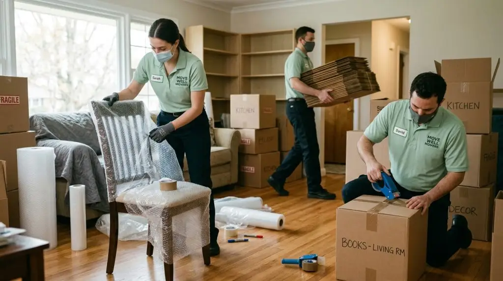 Empresa de mudança que embala tudo